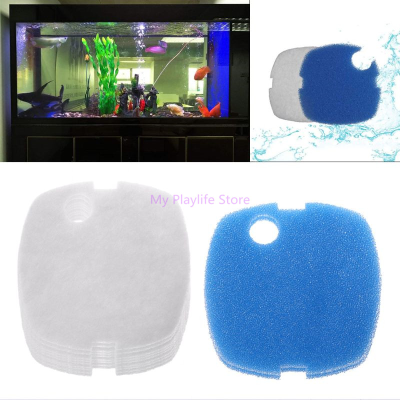 Aquarium Blue Marine Reef 60 - 10pcs Aquarium Filter Pads Sponge for