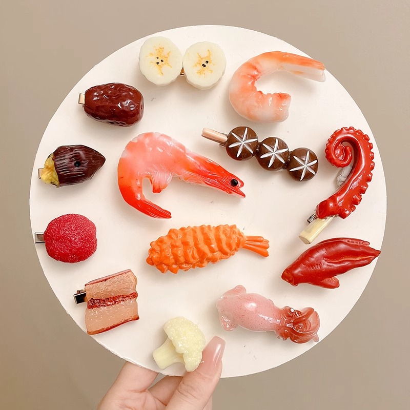 Women Simulated Food Hair Clip - Marine Salt Mix recension och pris