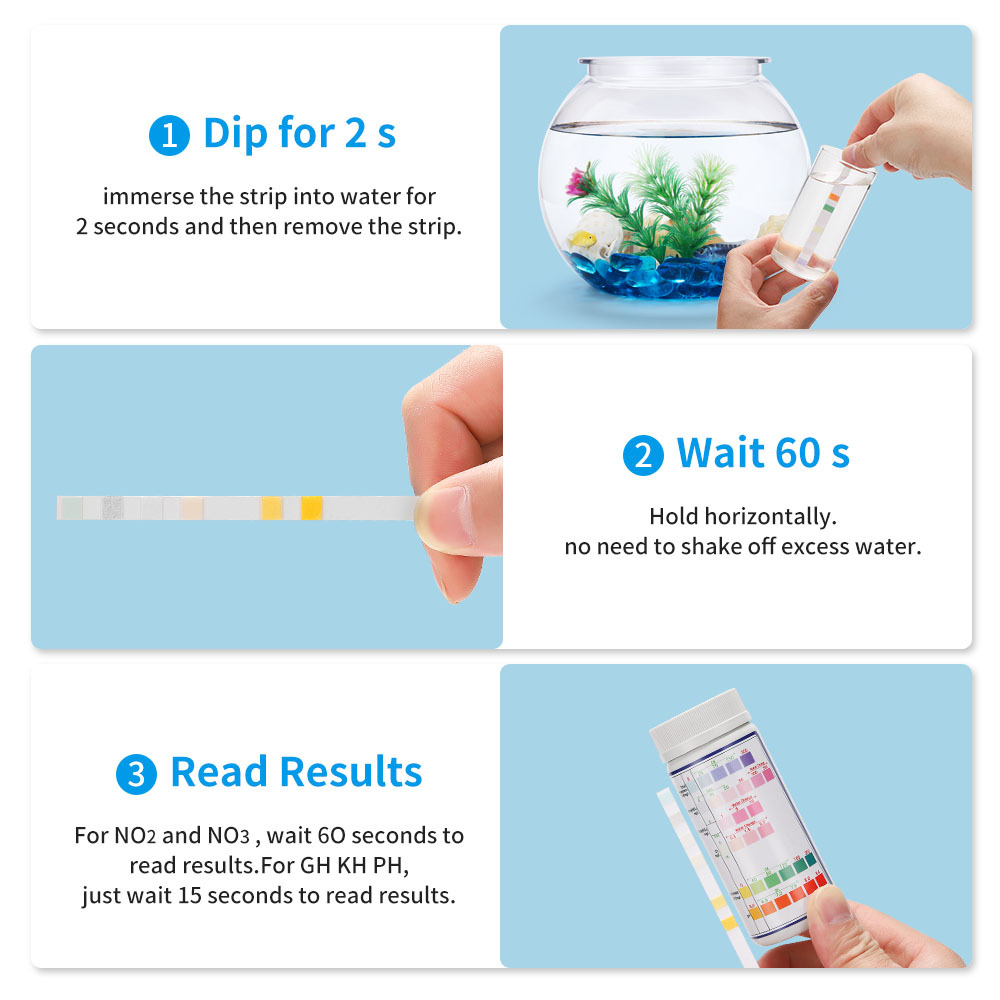 6-In-1 Water Quality Test Stri - Marine Aquarium Water Test Kit recension och pris