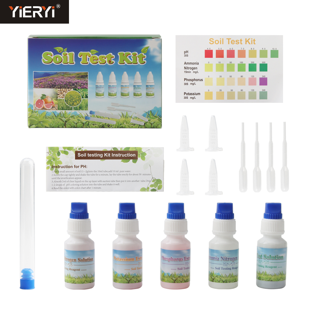Yieryi 4-in-1 Soil Test Kit fo - Marine Aquarium Water Test Kit recension och pris
