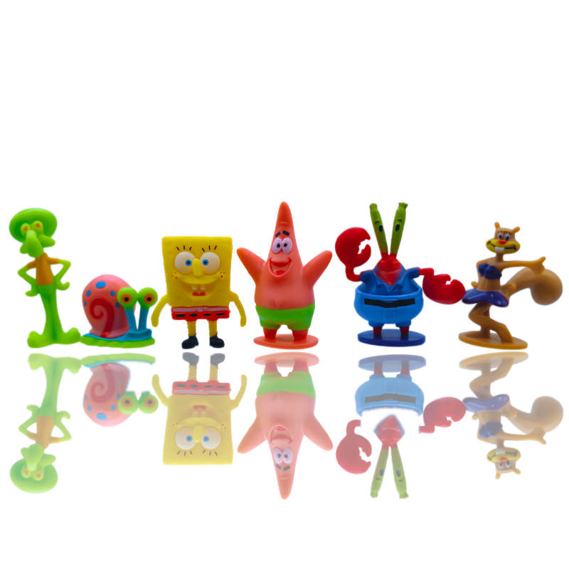 6pcs SpongeBob Fish Tank Decor - Marine Aquarium Decorations recension och pris