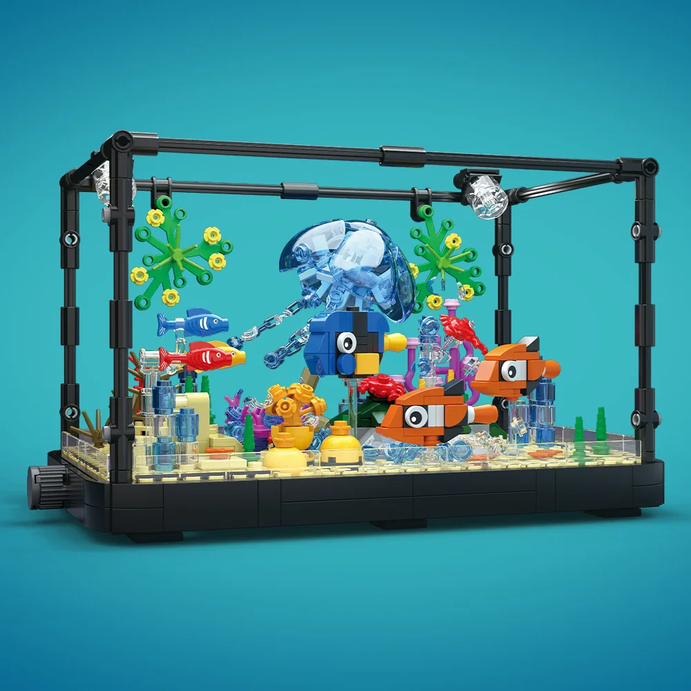 Fish Tank Building Block Set w - Marine Aquarium Decorations recension och pris