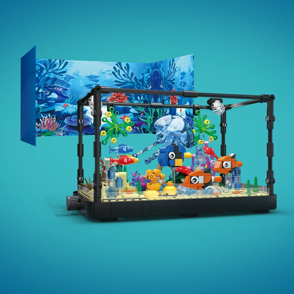Fish Tank Building Block Set w - Marine Aquarium Decorations recension och pris