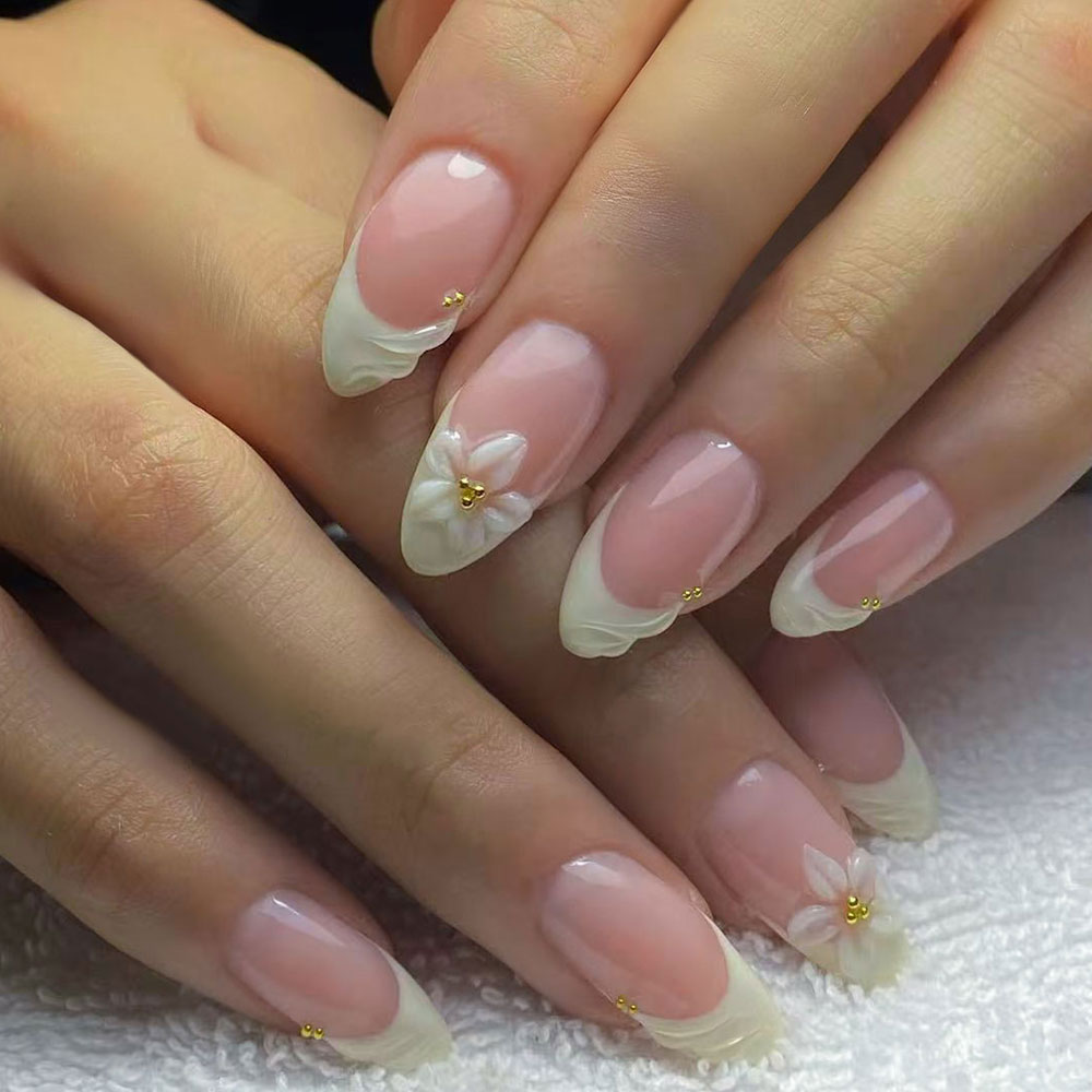 24pcs Almond 3d gel nails Whal - Marine Aquarium Decorations recension och pris