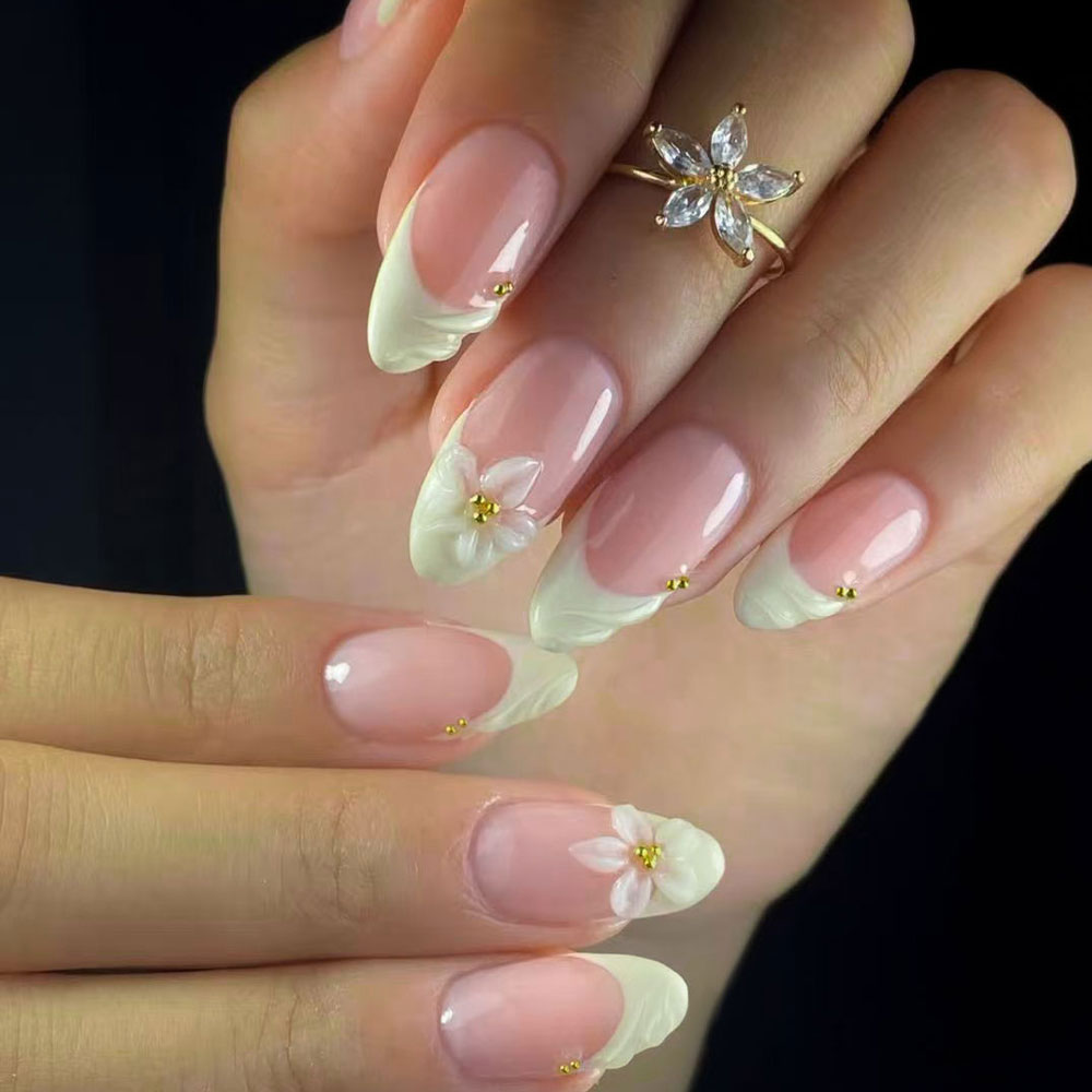 24pcs Almond 3d gel nails Whal - Marine Aquarium Decorations recension och pris